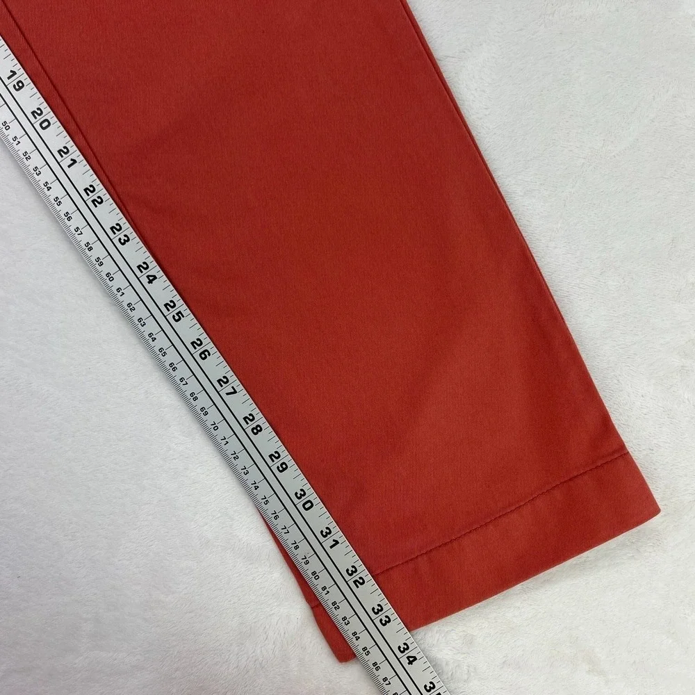 J.Crew NWT Mens 34 x 34 Broken In Chino Pants Coral Orange Tapered‎ Preppy